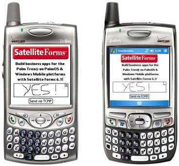 SatForms on PalmOS and Windows Mobile Treos